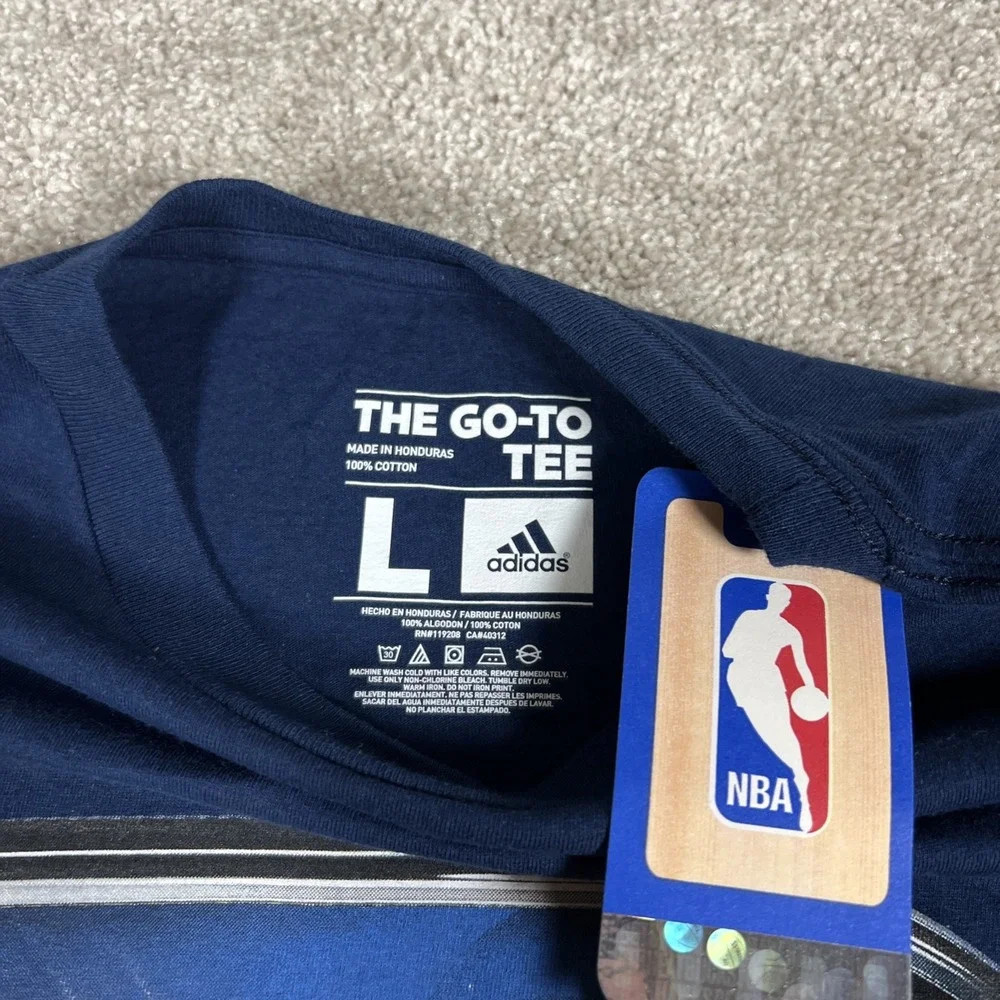 Adidas Indiana Pacers NBA Graphic T-Shirt Mens Large Navy Blue The Go-To Tee NWT